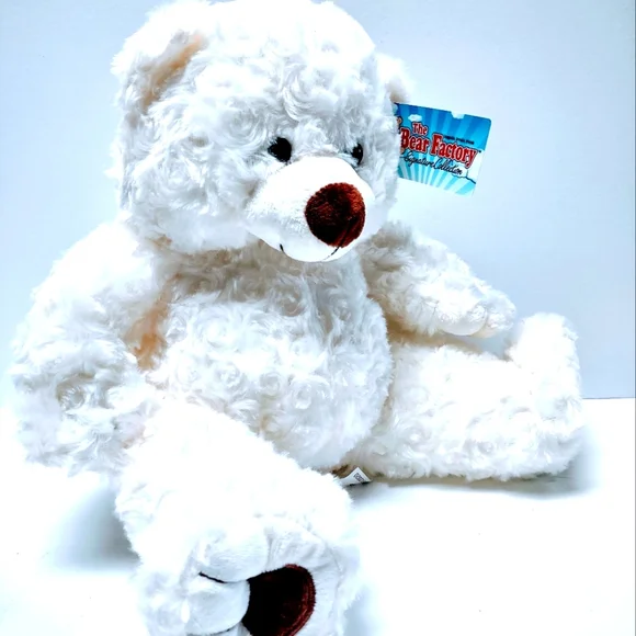 The Bear Factory Signature Collection White 13" Polar Bear Stuffed Plush Toy - Picture 2 of 8